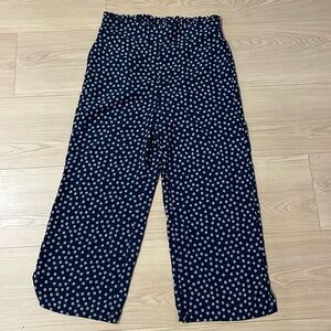 NWT Sanctuary Shelly Daisy Print Pull-On Cropped Wide Leg Pants